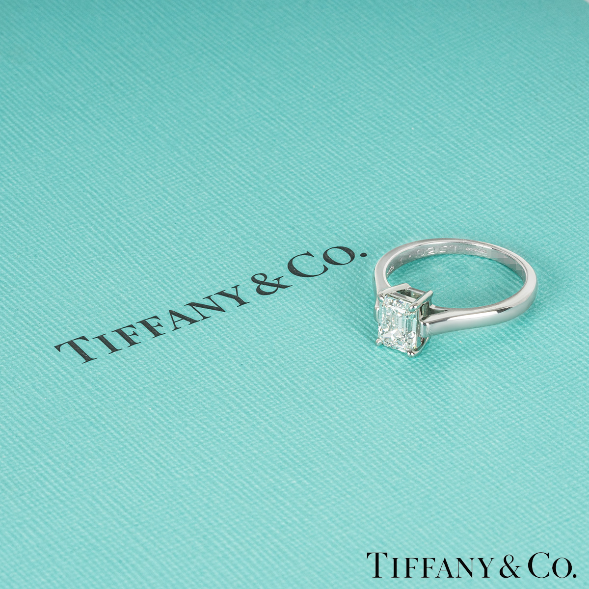 Tiffany & Co. Platinum Emerald Cut Diamond Ring 1.02ct I/VVS2 | Rich ...